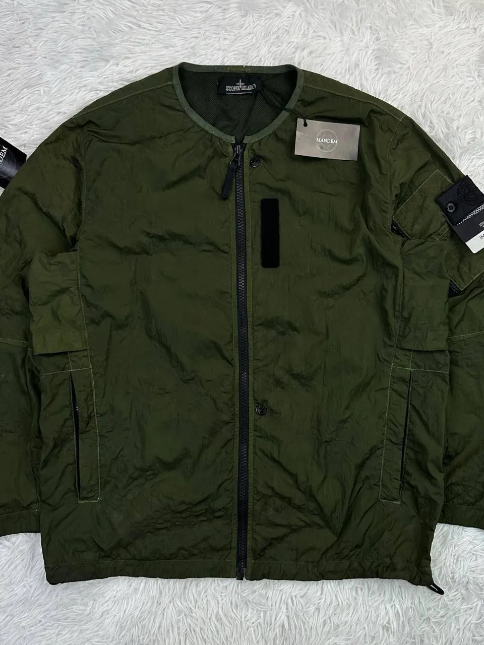 Stone Island Stone Island Shadow Project Imprint Nylon Collarless Jacket