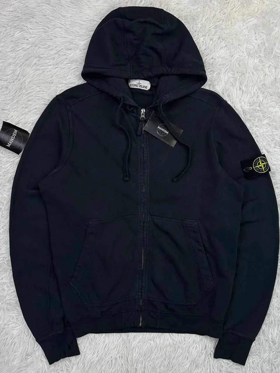 Stone Island Stone Island Garment Dyed Zip Hoodie 