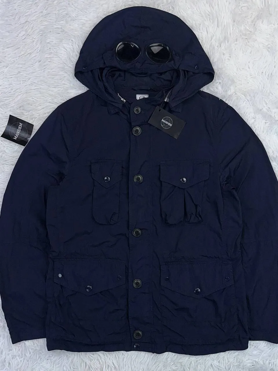 CP Company C.P. Company Giacca Chrome Garment Dyed Nylon Multipocket Jacket