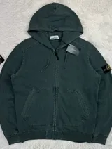 Stone Island Stone Island Garment Dyed Zip Hoodie