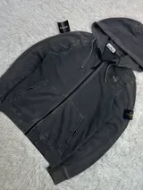 Stone Island Stone Island Garment Dyed Zip Hoodie 