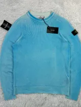 Stone Island Stone Island Burgundy Mock Neck Hand Dyed Jumper