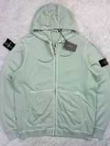 Stone Island Stone Island Garment Dyed Zip Hoodie