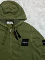 Stone Island Stone Island Garment Dyed Zip Hoodie 