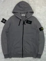 Stone Island Stone Island Garment Dyed Zip Hoodie
