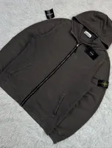 Stone Island Stone Island Garment Dyed Zip Hoodie