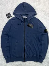 Stone Island Stone Island Garment Dyed Zip Hoodie 