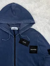 Stone Island Stone Island Garment Dyed Zip Hoodie 