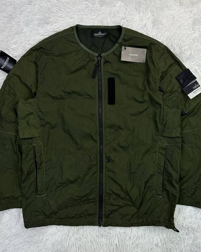 Stone Island Shadow Project Imprint Nylon Collarless Jacket