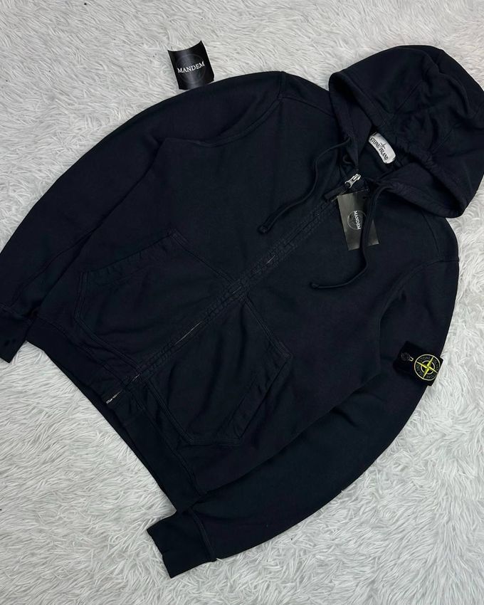 Stone Island Garment Dyed Zip Hoodie