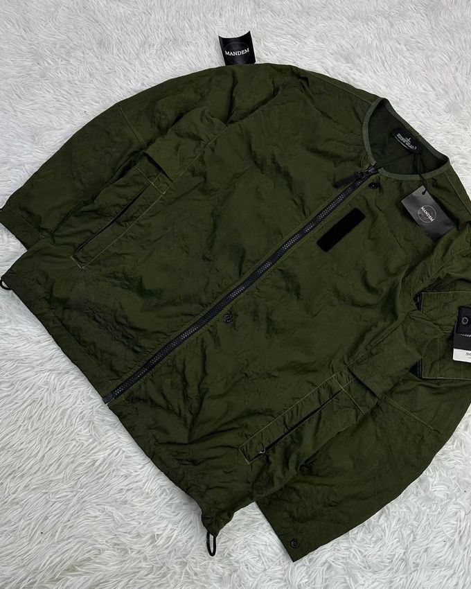 Stone Island Shadow Project Imprint Nylon Collarless Jacket