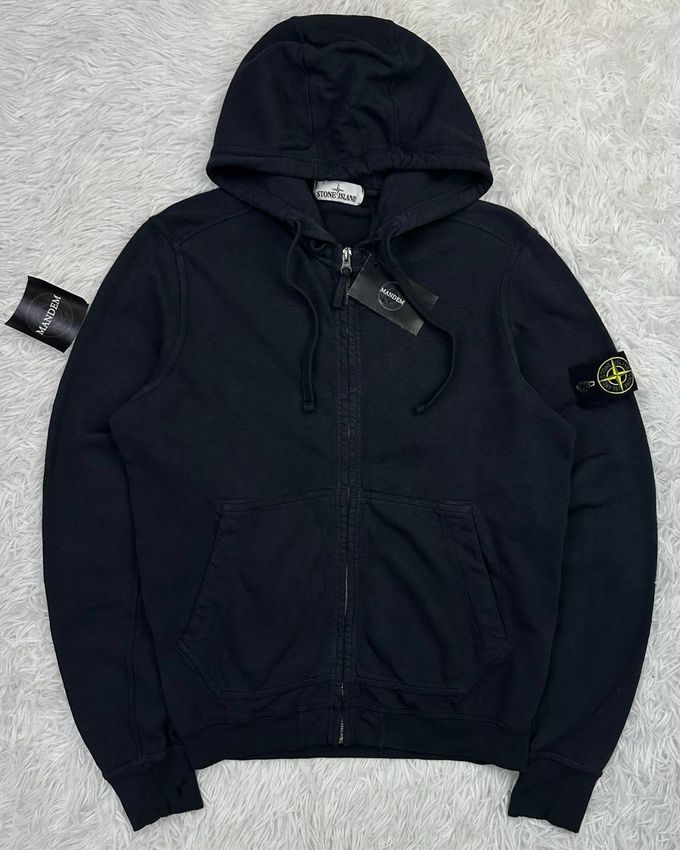 Stone Island Garment Dyed Zip Hoodie